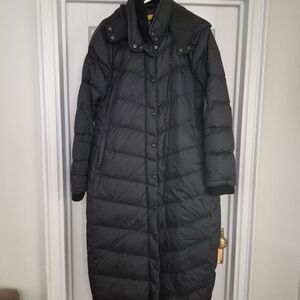 Women's Black Long Puffer Coat